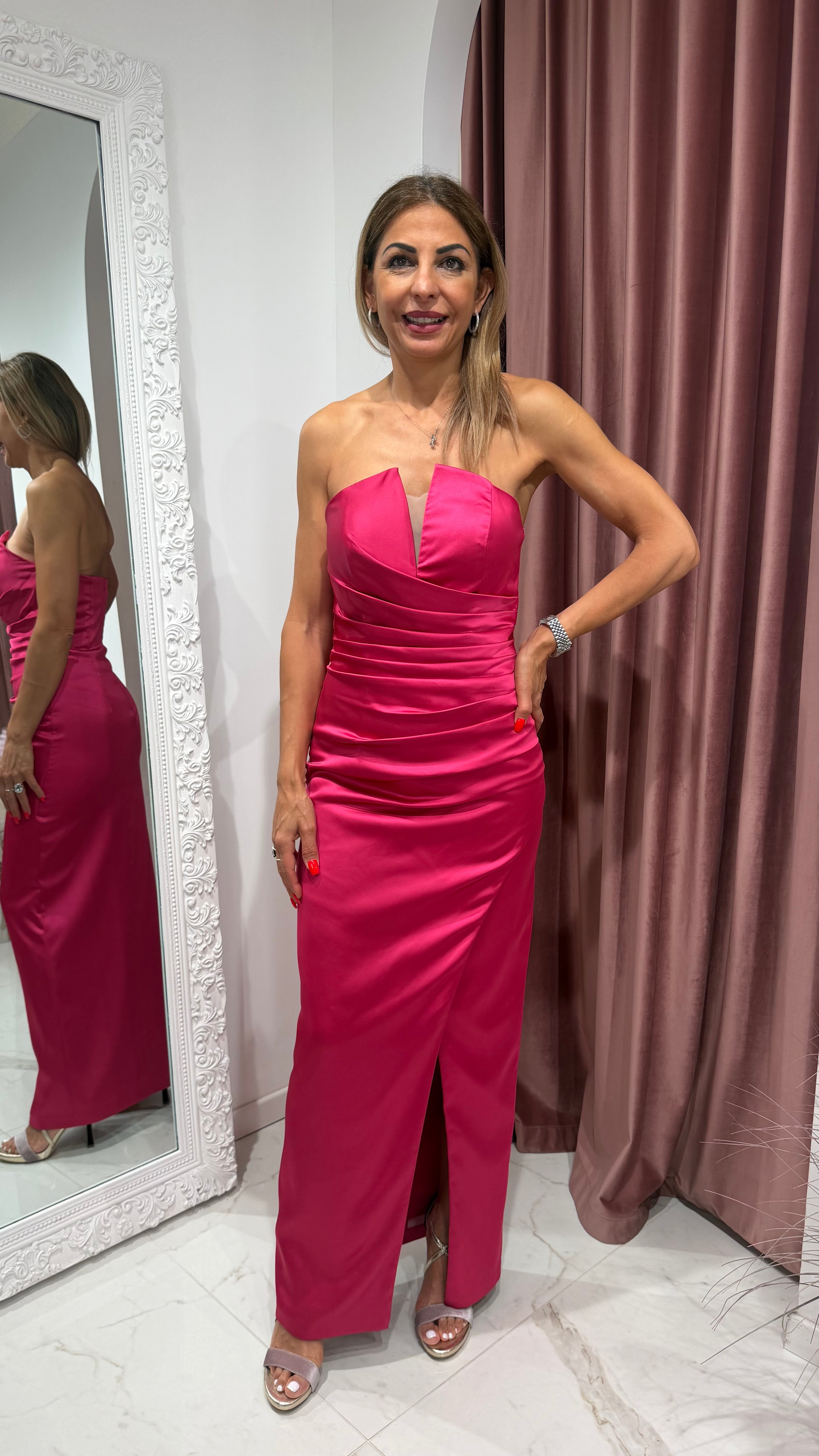 ABITO A SIRENA FUCSIA SOLOGIOIE