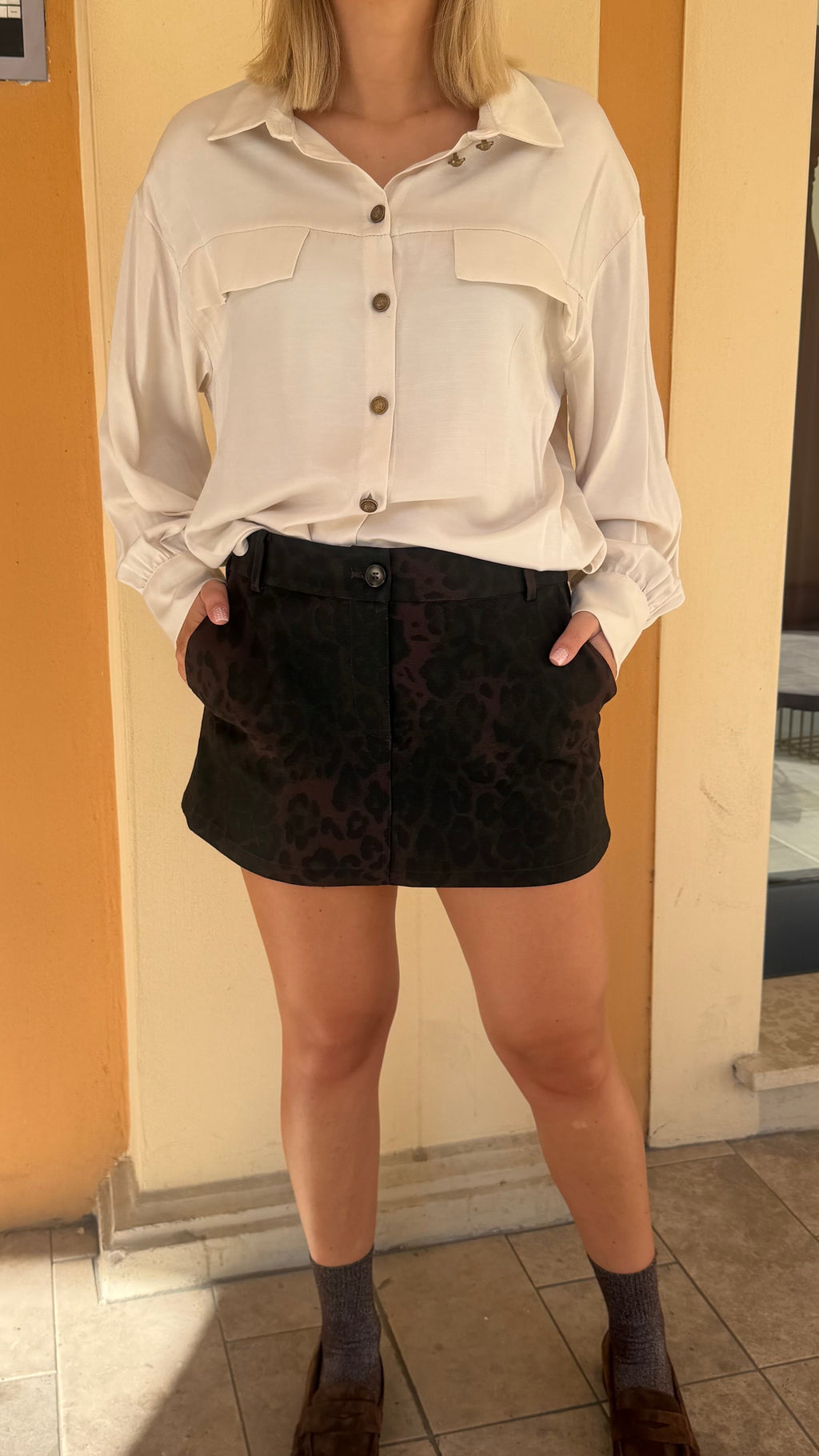 GONNA PANTALONCINO MACULATA