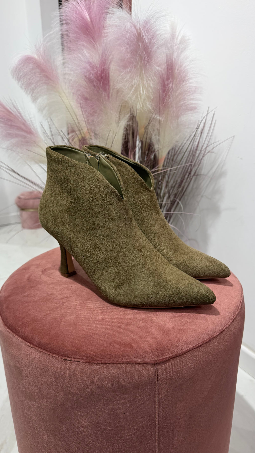 TRONCHETTE SCAMOSCIATO VERDE GLAMOURMIA