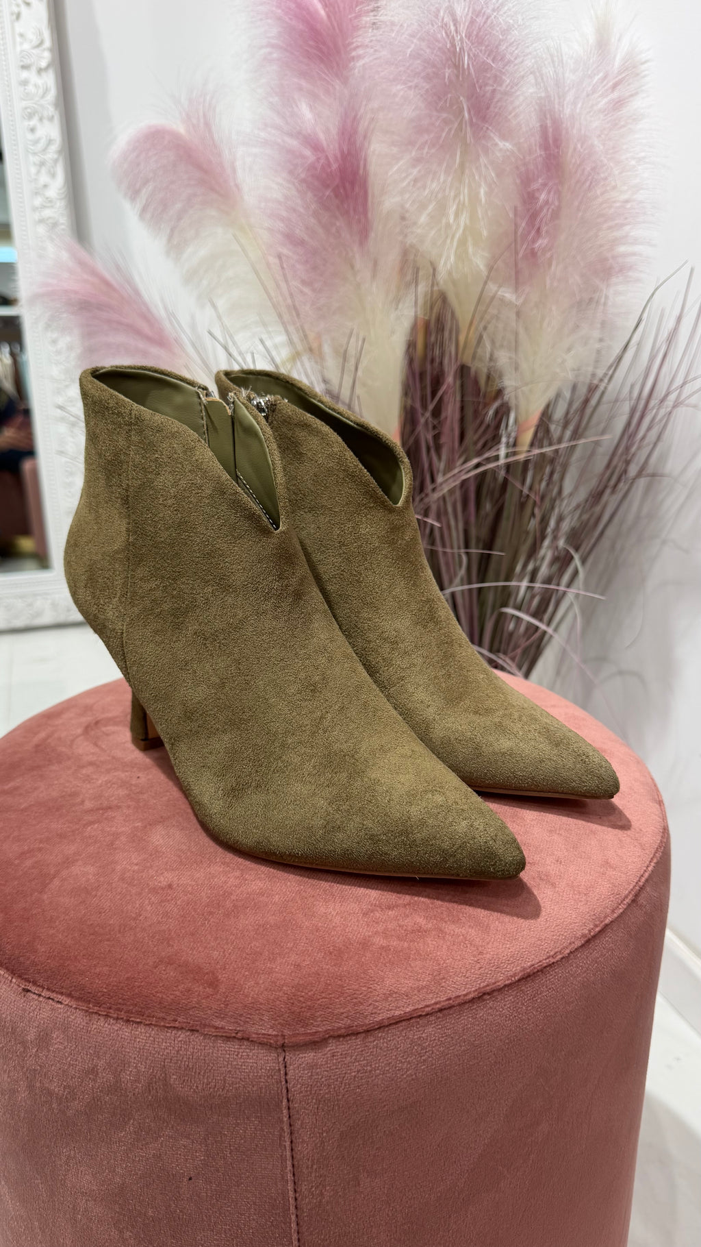 TRONCHETTE SCAMOSCIATO VERDE GLAMOURMIA